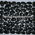 black mosaic pebble tile, pebble mesh,pebble mat