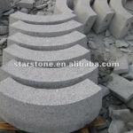 Competitive grey curving kerb stone