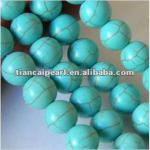 Free shipping!!wholesale 16mm(25beads and 39-40cm length) Round Natural stone of beads turquoise Don&#39;t fade in color-Mini123