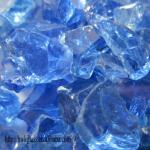 8-15mm blue color sodalime glass chips for land scape