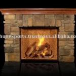 sandstone fireplace