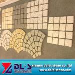 Grey White and Rusty Yellow Granite Cube Stones-DL-cubestone-Y