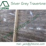 polished silver grey travertine from italy