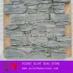 SBNZ 499 black culture stone with cement on back Slate-SBNZ 499