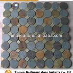 Culture slate hexagon mosaic tiles M04