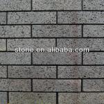 Antiqued Steel Brush Lava Stone Brick Tiles For Wall