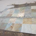 paving stone of Rusty and multicolor porphyry stone