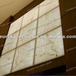Decorative faux alabaster backlit wall panels