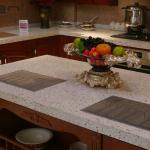 Kitchen countertop of quartz surface