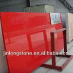 Cheap Engineered Solid Surface Red Artificial Quartz Stone Slab