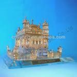 Crystal Villa for handmade 3d glass building model JY11