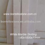 pearl white marble skirting