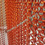 Shop Malls Application Red Color Aluminum Chain Link Screens