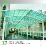 steel structure rainshed with glass