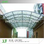 steel structure canopy with glass
