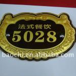 5 mm clear hotel acrylic room nameplate sign