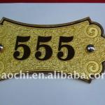 6 mm clear hotel acrylic room nameplate sign