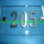 10mm clear hotel acrylic room nameplate sign-SM-004