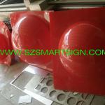 outdoor acrylic foamed red sphere lightbox sign