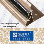 popular design aluminum V-shaped frame decoration