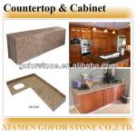 Granite kitchen countertops with kitchen cabinets.