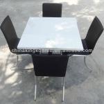 KKR Standard exported fast food dining table and chairs,modern pure acrylic solid surface table