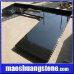 Black granite countertop