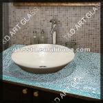 36mm white fused glass bathroom countertops
