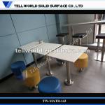 Contemporary restaurant/fast food artificial marble dining table