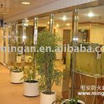 Fire resistant glass partition