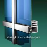 Visible Aluminum Curtain Wall, Aluminum extrusions, Aluminum Curtain Wall Profiles