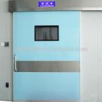 Operating room hermetically sealed automatic sliding door blue color