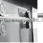 Sliding door roller for glass door and round tube