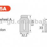 Iron Nylon Wheels For Sliding Furniture Doors YD-335A-YD-335A