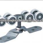 stainless steel glass sliding door nylon wheels