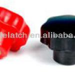 Flat-roofed plastic five-star knob for mechanical