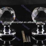 Glass Crystal Clear Mortice Door Knobs Brass Rose