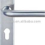 Stainless Steel Handle on Plate with Key Hole