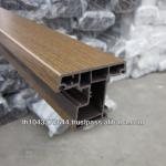 PVC Profile for PVC window and door used with wood grain surface and colored background