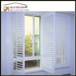 Timber material 89 MM louver Wood Plantation Shutter