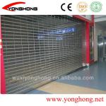 Transparent rolling shutter door