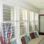 Wooden plantation shutter for living room