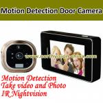 video recording peephole door camera with pir, night vision