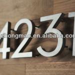 Stainless steel house number for building