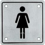 SP002 SIGN PLATE-WASHROOM(customizable) / Brushed Stainless Steel