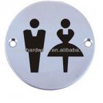 Stainless steel toilet sign plate