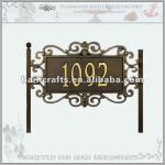cast iron house number