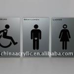 acrylic toilet sign