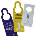 plastic door hanger sign with tailor-made can be any for your design
