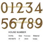 Brass House Number,Metal Number (HN16075)-HN16075